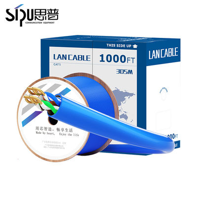 quality Cat5e 1000ft UTP FTP SFTP Pure Copper 24AWG Network Ethernet LAN Kabel factory